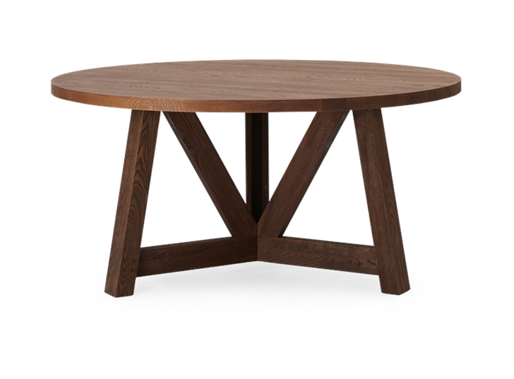 Arundel 150 Round Table Darkened Oak_Side