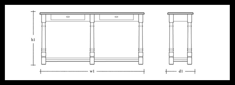 Edinburgh Large Console Table
