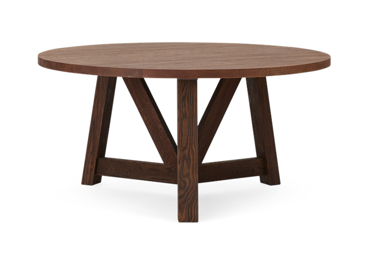 Arundel 150 Round Table Darkened Oak_Front