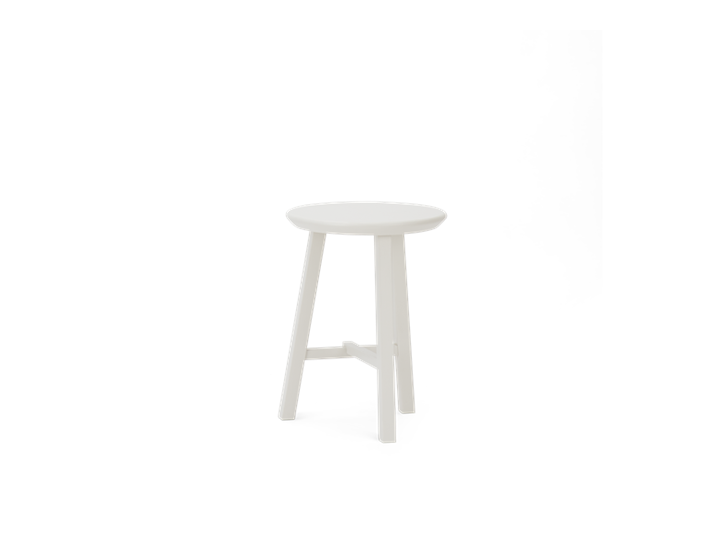Northwich Painted Stool Silver Birch_3Quarter