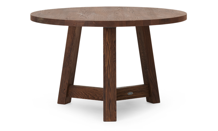 Arundel 120 Round Table Darkened Oak_3Quarter