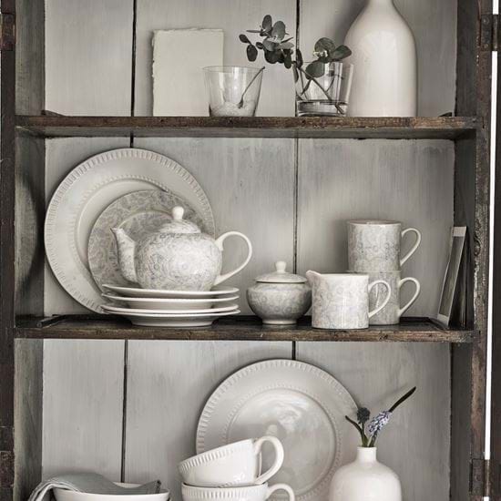 Olney crockery in old cabinet