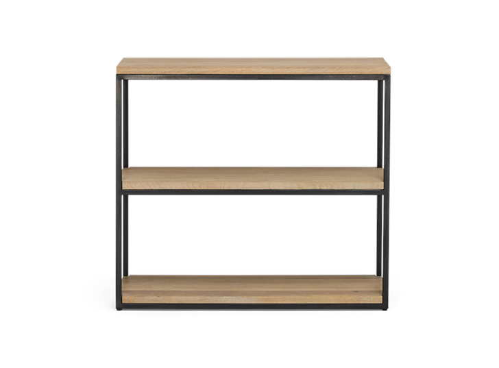 Carter 92 Fitted Shelves Black Steel _ Dark Vintage Oak Front copy