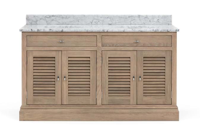 Edinburgh 1490 Dbl Undermount Washstand With Basin-D-Door-VO-Vintage Oak Front