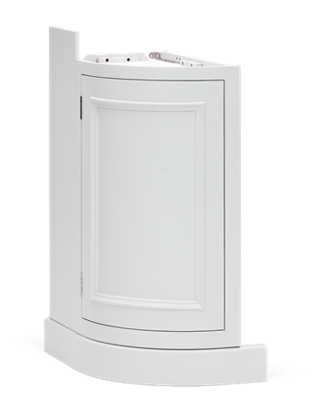Chichester 346 Base Cabinet Curved Left-Shell-Shell 3Qa