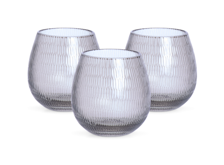 Neve Tealight Holders, Set of 3 - Grey