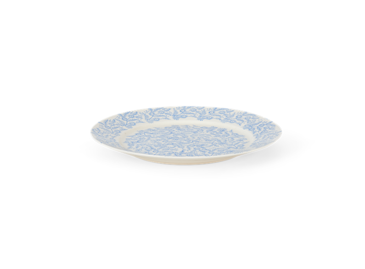 Olney dinner plate, flax blue_side