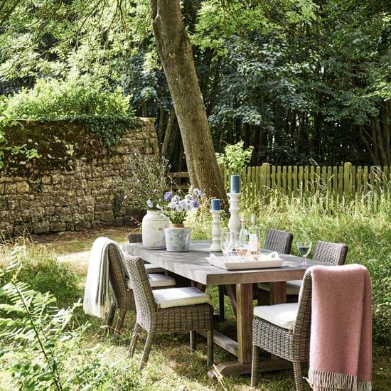 Hudson Table and Toulston Chairs in Garden Warm