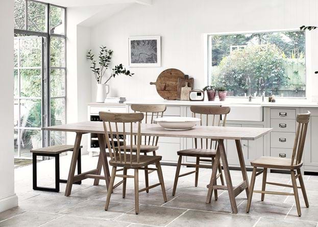 Hebden Trestle Table 230_Oak Top_Oak Legs_Kitchen Dining