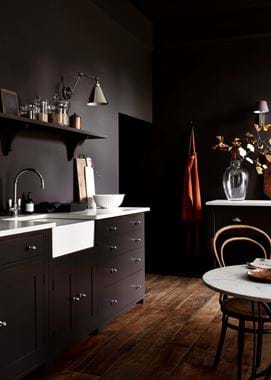 Suffolk Walnut Kitchen Angled