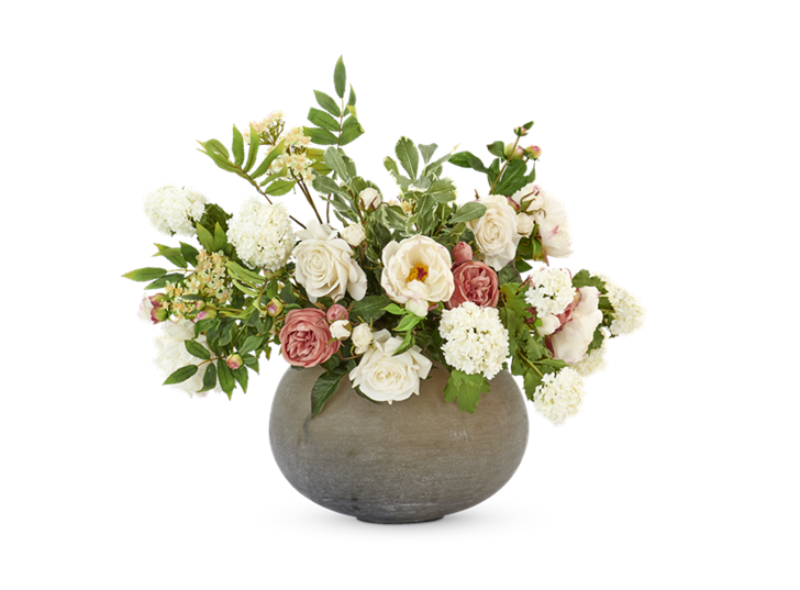 Peony & Rose Bouquet with Alconbury vase