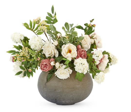 Peony & Rose Bouquet with Alconbury vase