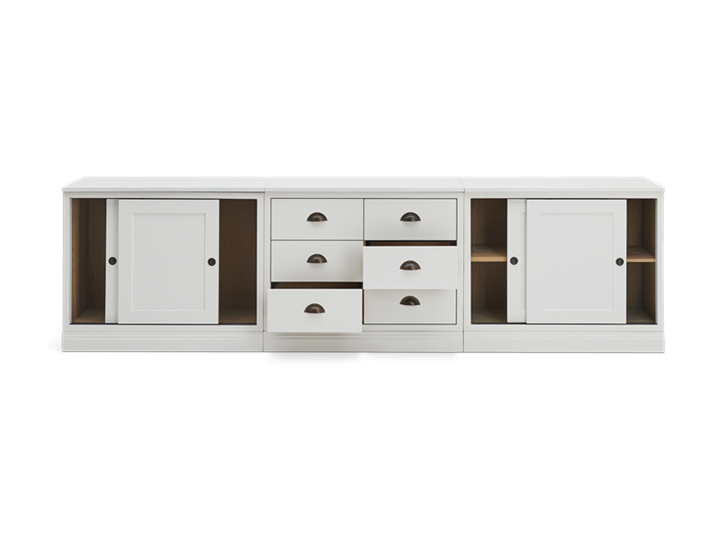Chawton Triple Sideboard - Snow
