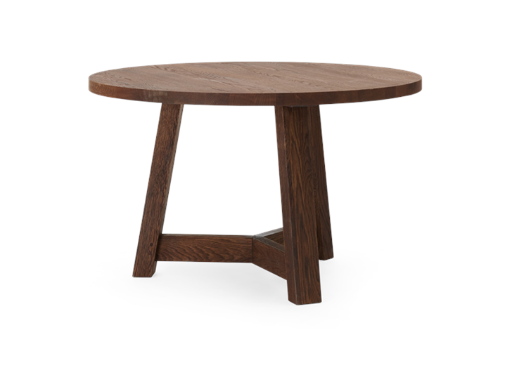 Arundel 120 Round Table Darkened Oak_3Quarter 2