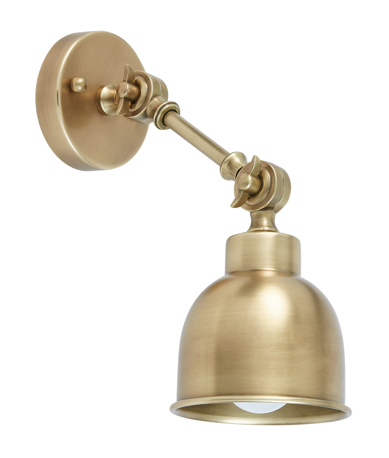Brompton Antique Brass Wall Lights Neptune