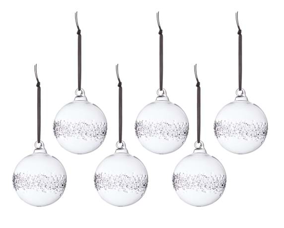 Evelyn Clear Bauble Small Set of Six