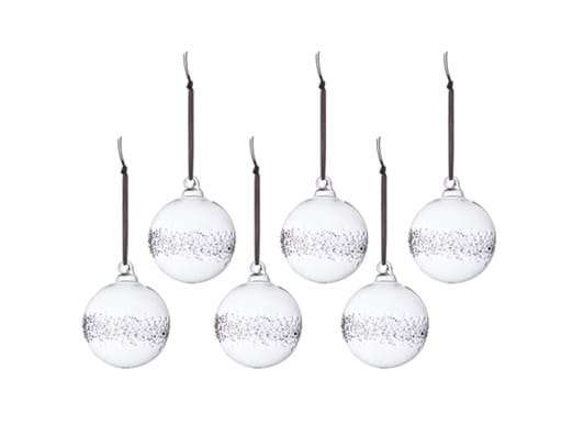 Evelyn Clear Bauble Small Set of Six
