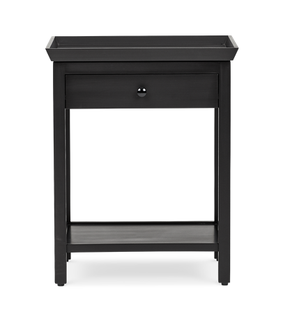 Aldwych tall side table Warm Black front