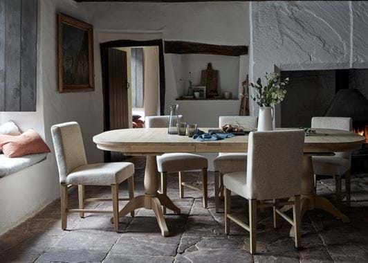 Henley Natural Oak Dining Table Uk, 10 Seater Round Table