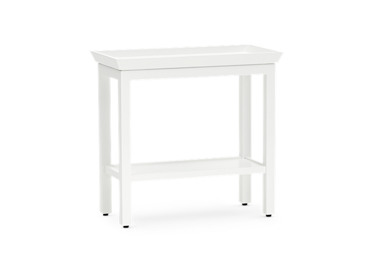 Aldwych rectangular side table Snow 3quarter