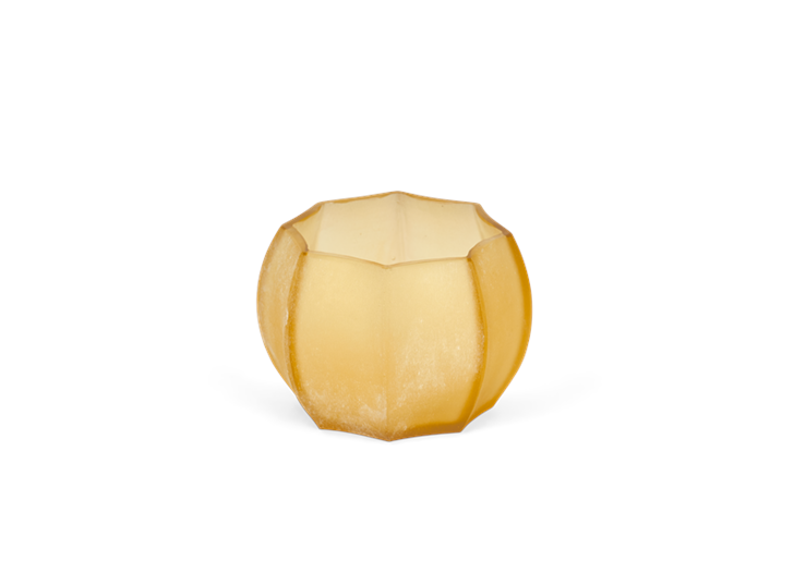 Alconbury ridged tealight holder 1 amber_front
