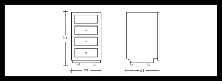 Chichester 3 Drawer Base Cabinet