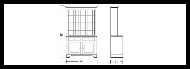 Chichester 4ft Open Rack Dresser