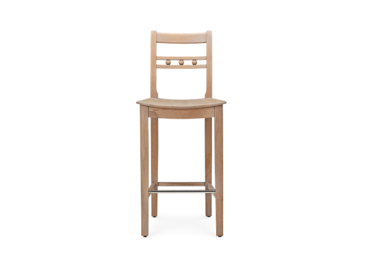 Suffolk Bar Stool_Seasoned Oak_Front