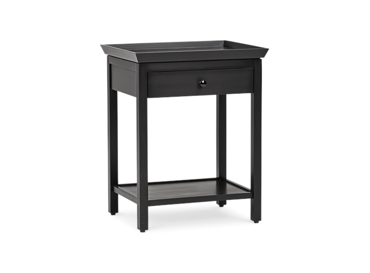 Aldwych tall side table Warm Black 3quarter