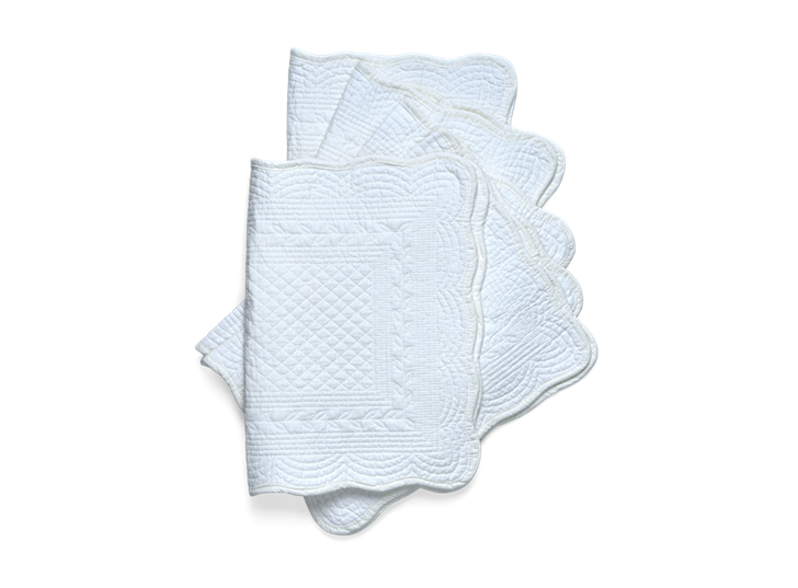 Emily Quilted Placemats Set of 6 Salt_Stack