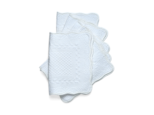 Emily Quilted Placemats Set of 6 Salt_Stack