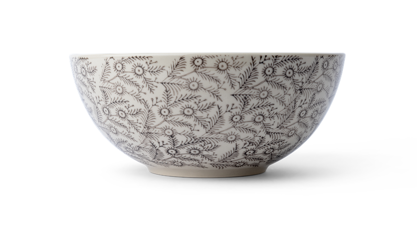 Olney serving bowl, Small - Walnut, side