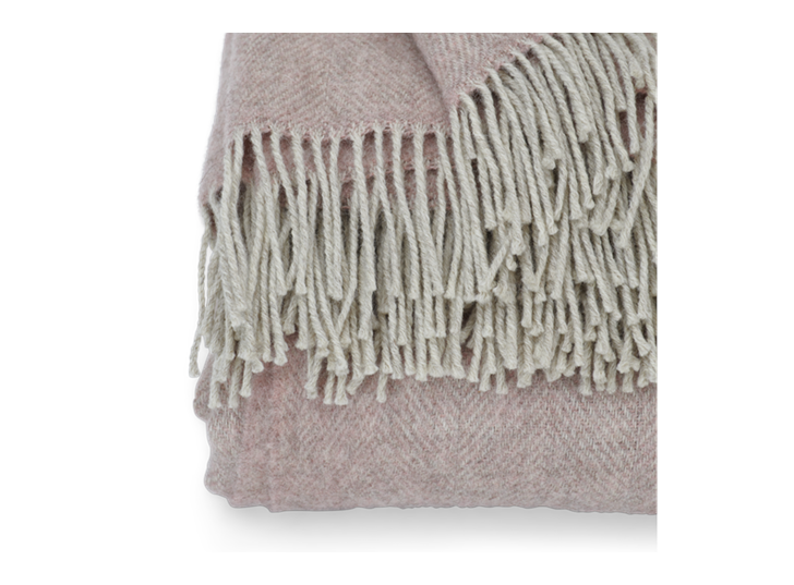 Melford Throw Old Rose_Edge Detail