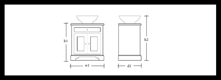 Chichester Countertop Washstand