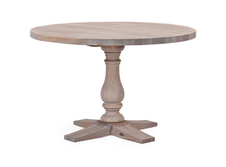 Balmoral 120 Round Table_Seasoned Oak_3Quarter