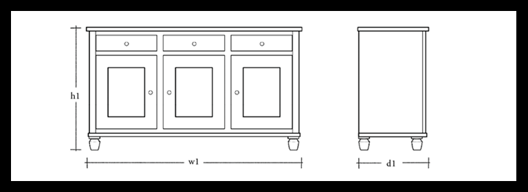 Suffolk 5ft Sideboard