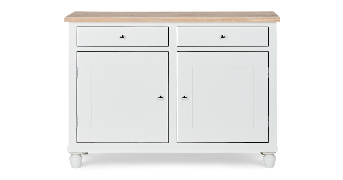 4ft White Sideboard With Drawers | Neptune