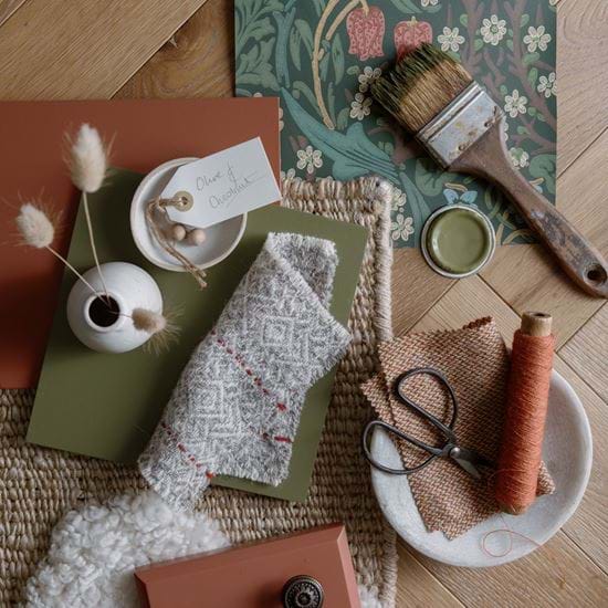 Olive-Chestnut mood board