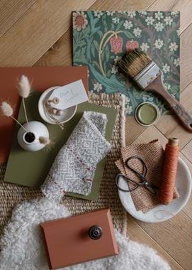 Olive-Chestnut mood board