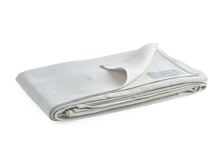 Ardel Linen Bedspread Large Natural_3Quarter Folded