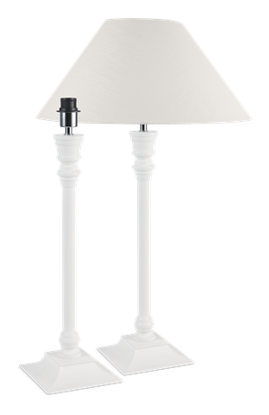 Fairfax Large White Lamp Stand & Shade
