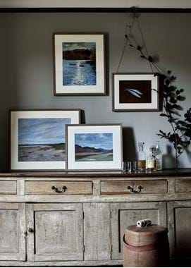 Caledonia print wall sideboard