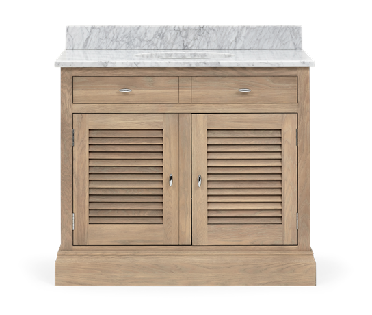 Edinburgh 1000 Dbl Undermount Washstand With Basin-D-Door-VO-Vintage Oak Front