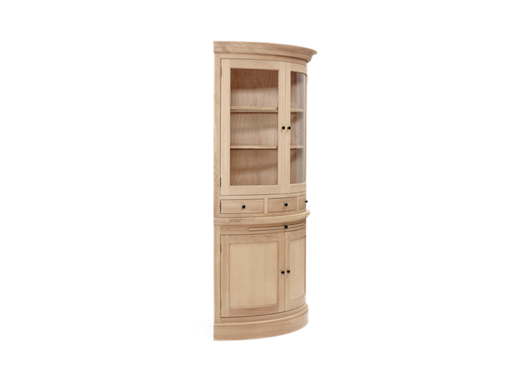 Henley Curved Oak Dresser Top Side