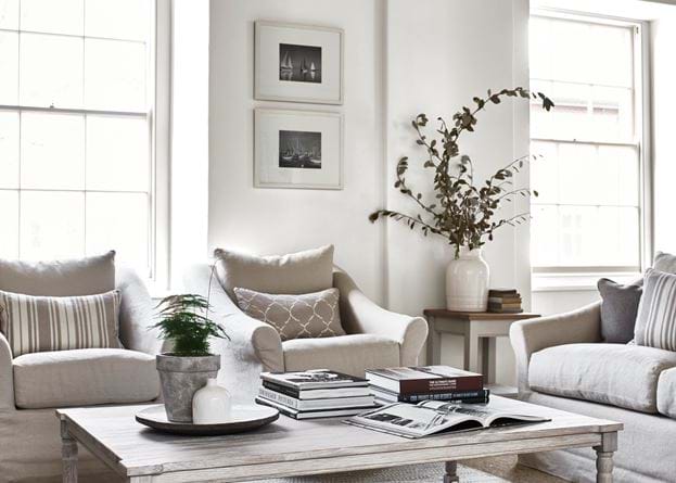 Neptune living walls painted in Dove Grey