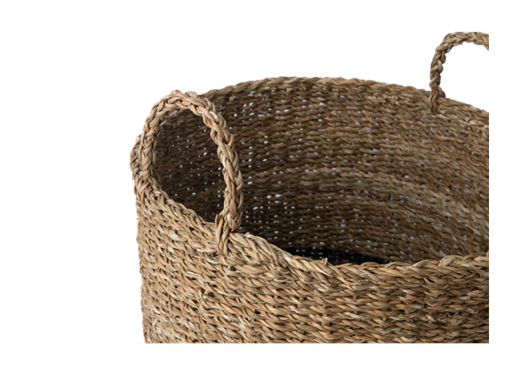 Redford log basket, large, handle
