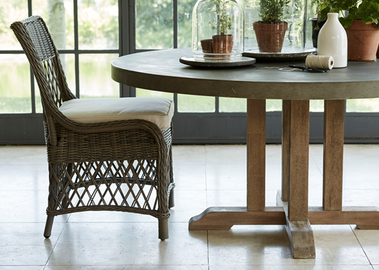 Harrington Dining Chair with Oatmeal Cushion_Garden