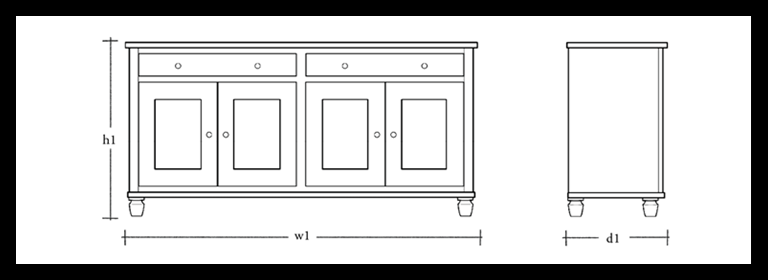 Suffolk 6ft Sideboard