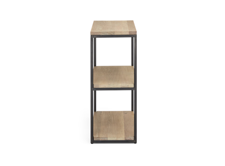 Carter 92 Fitted Shelves Black Steel _ Dark Vintage Oak Side copy