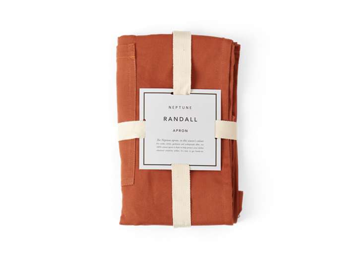 Randall apron, burnt sienna, packaged